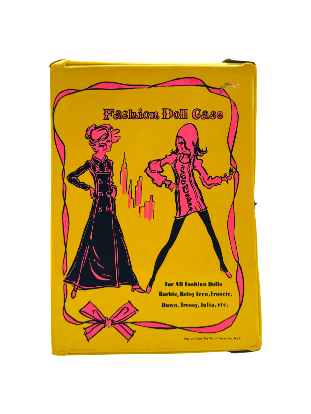 EMPTY Vintage Vinyl Fashion Doll Carrying Case Travel Toy Holder Barbie Dawn Mod